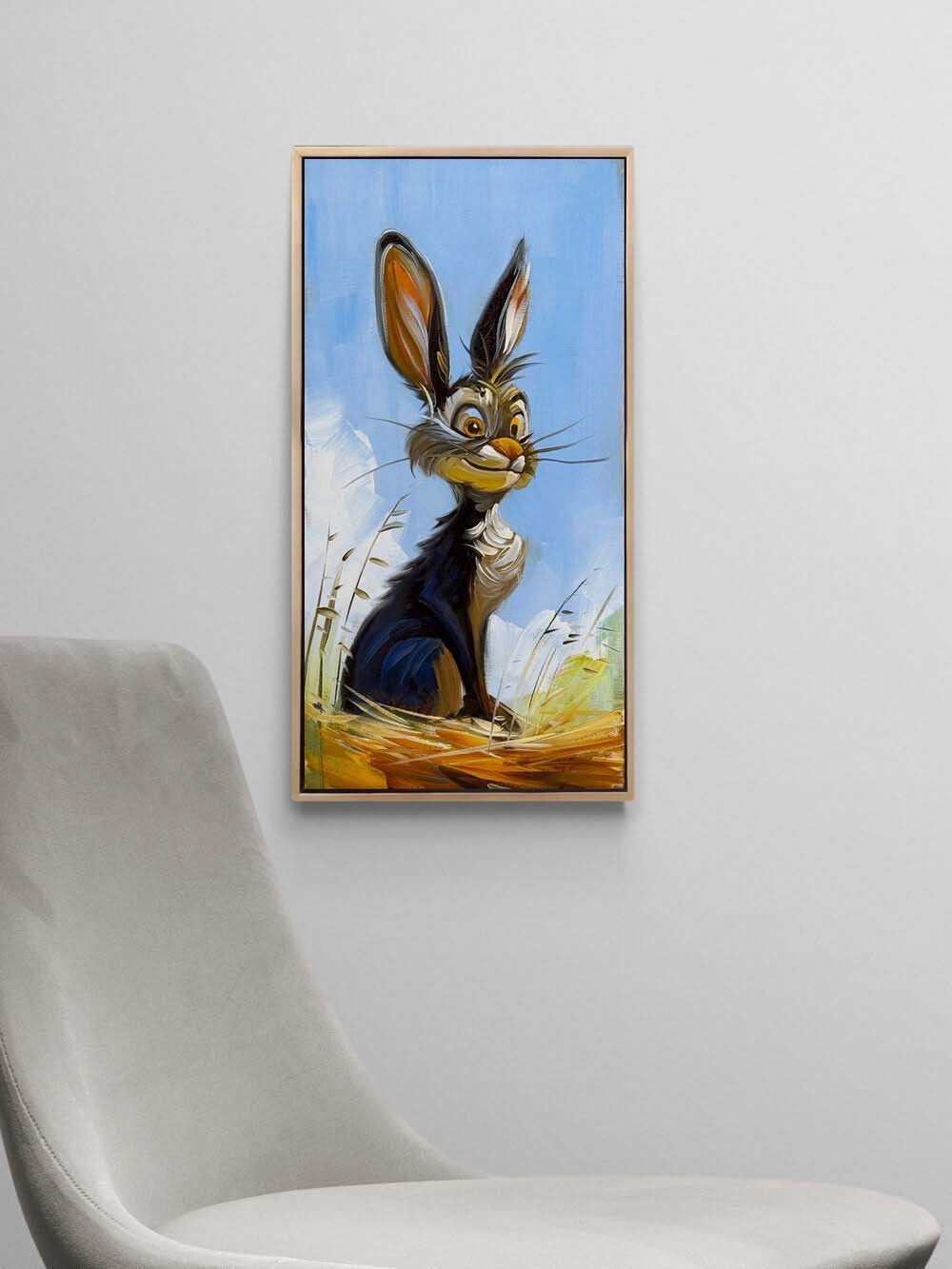 Yaşlı Tavşan Yağlı Boya Tablosu