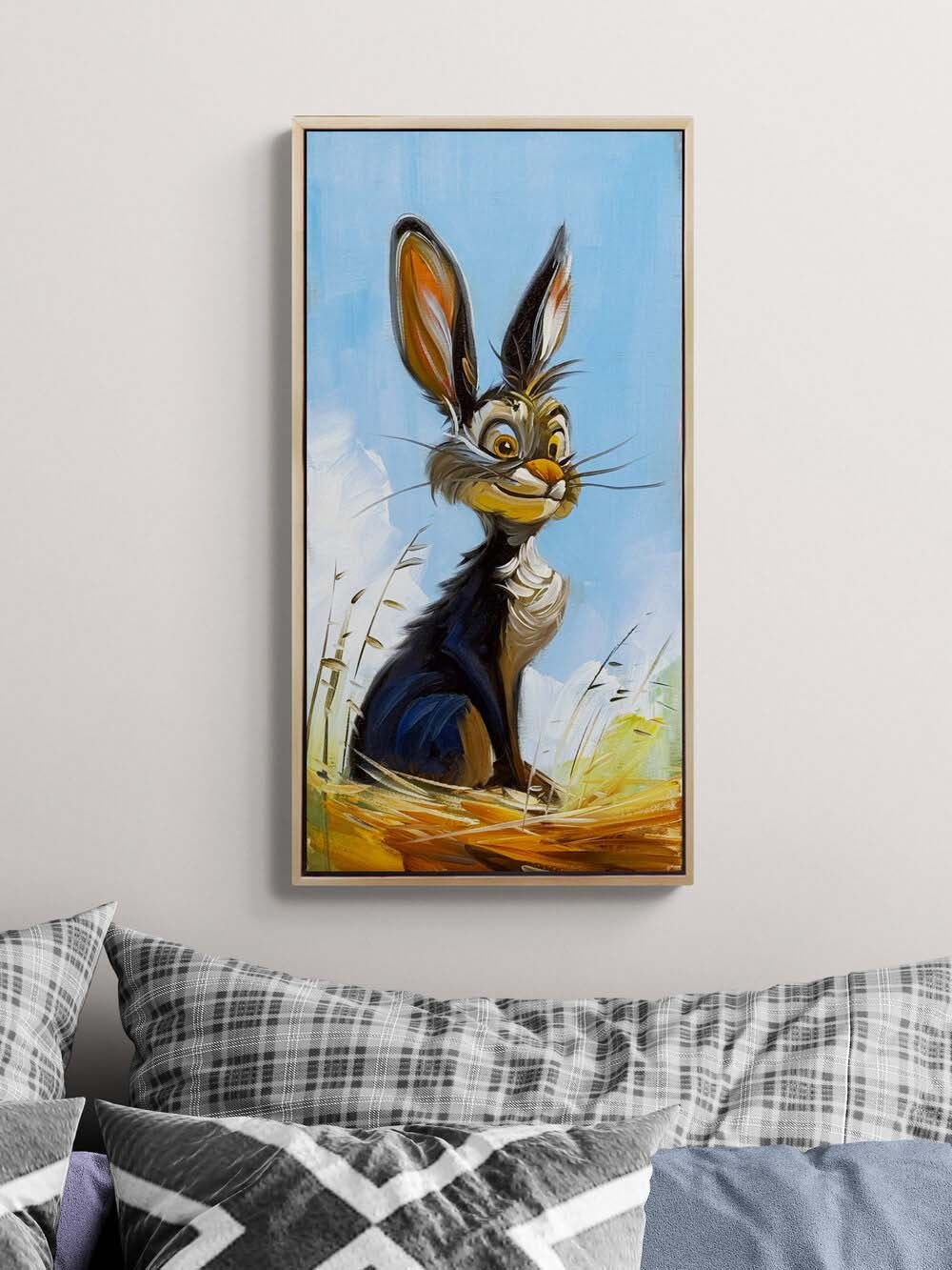 Yaşlı Tavşan Yağlı Boya Tablosu