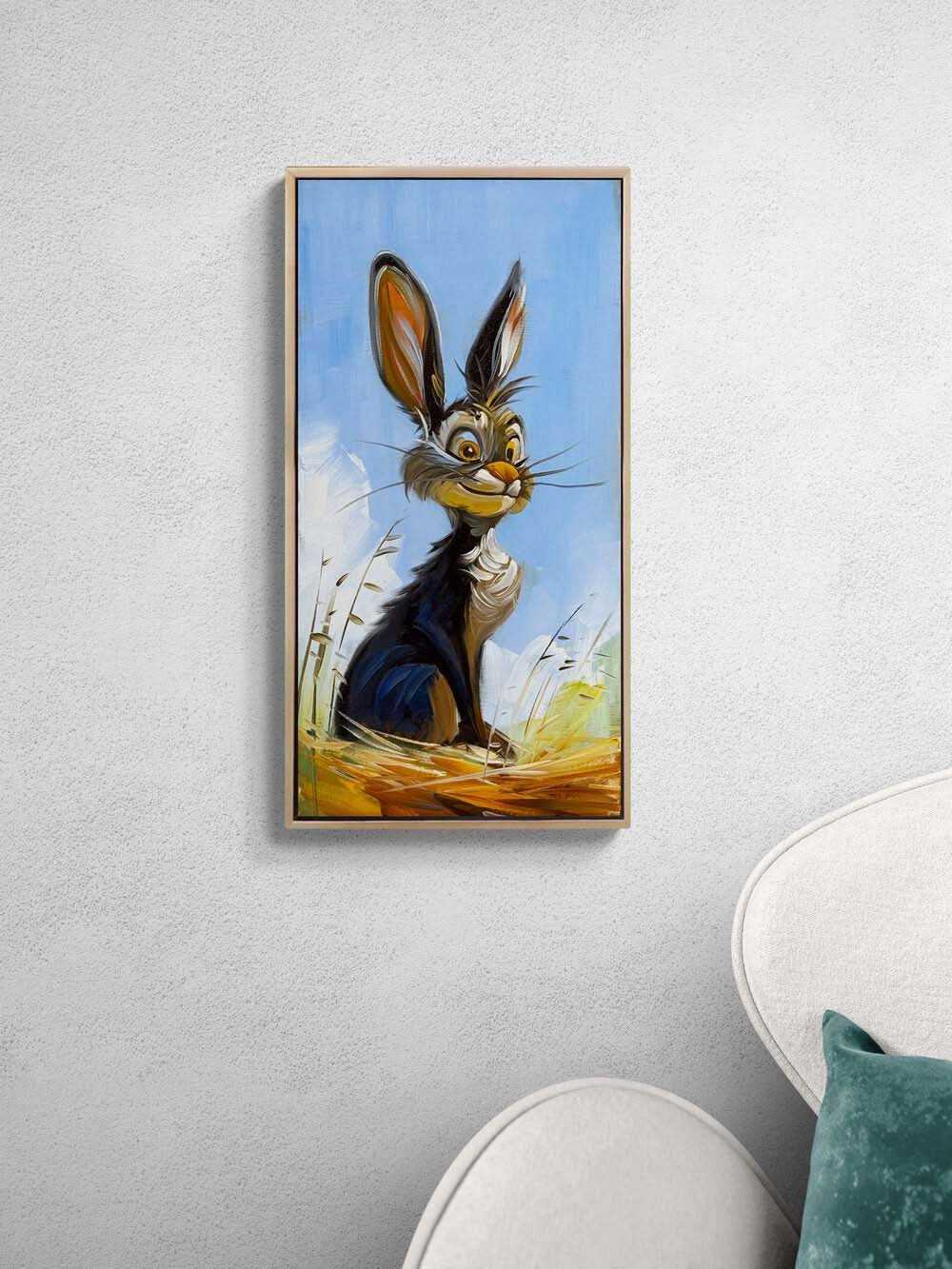 Yaşlı Tavşan Yağlı Boya Tablosu