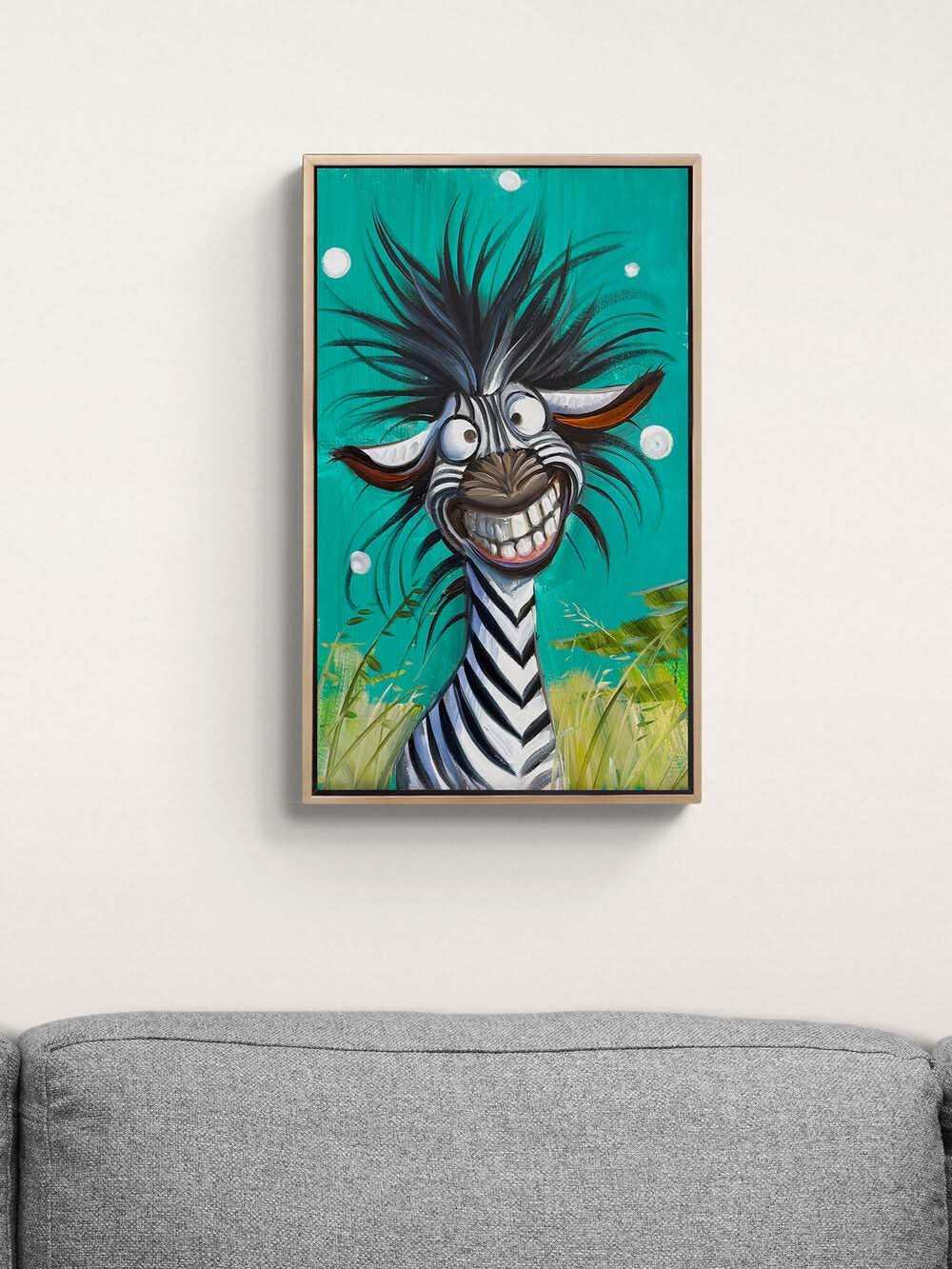 Çılgın Zebra Yağlı Boya Tablosu