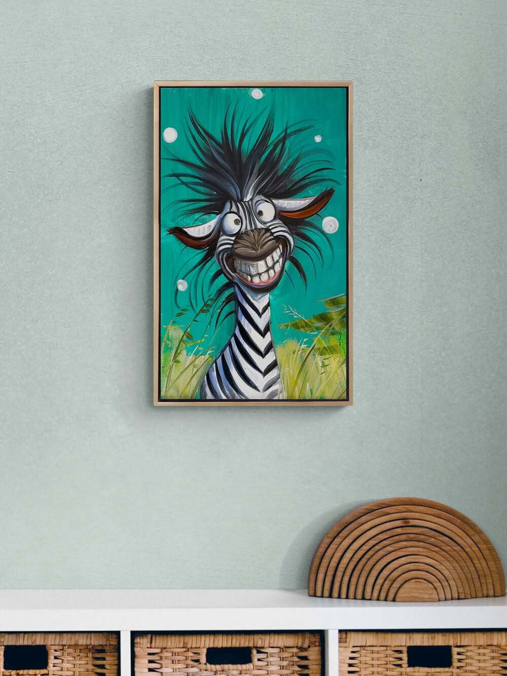 Çılgın Zebra Yağlı Boya Tablosu