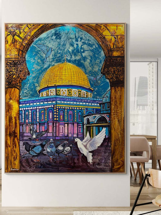 Kudüs’te Yükselen Barış Yağlı Boya Tablosu