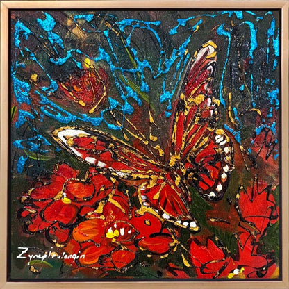 Bir Kelebeğin Dokunuşu Yağlı Boya Tablosu