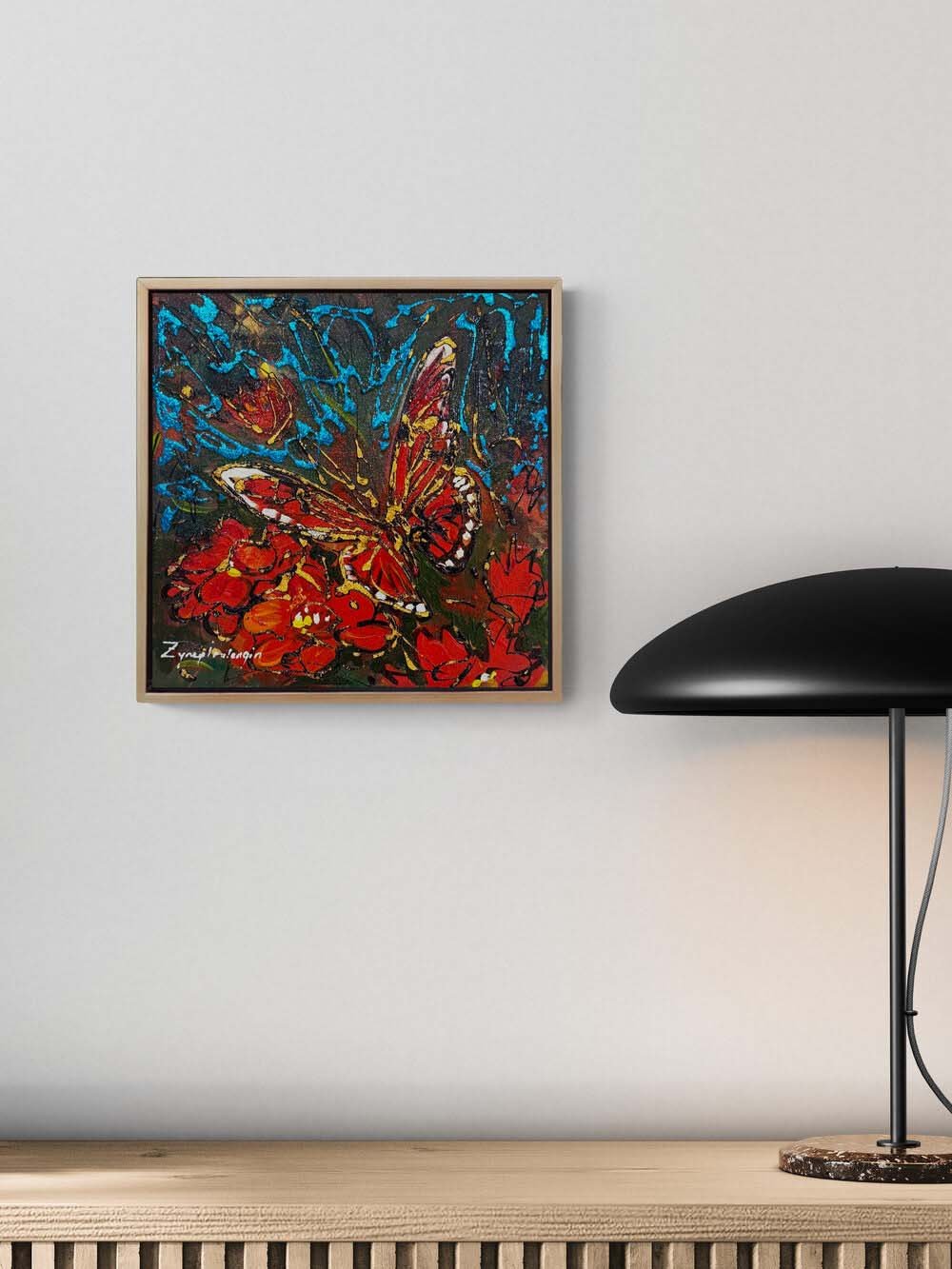 Bir Kelebeğin Dokunuşu Yağlı Boya Tablosu