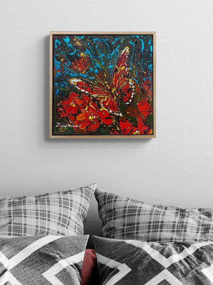 Bir Kelebeğin Dokunuşu Yağlı Boya Tablosu