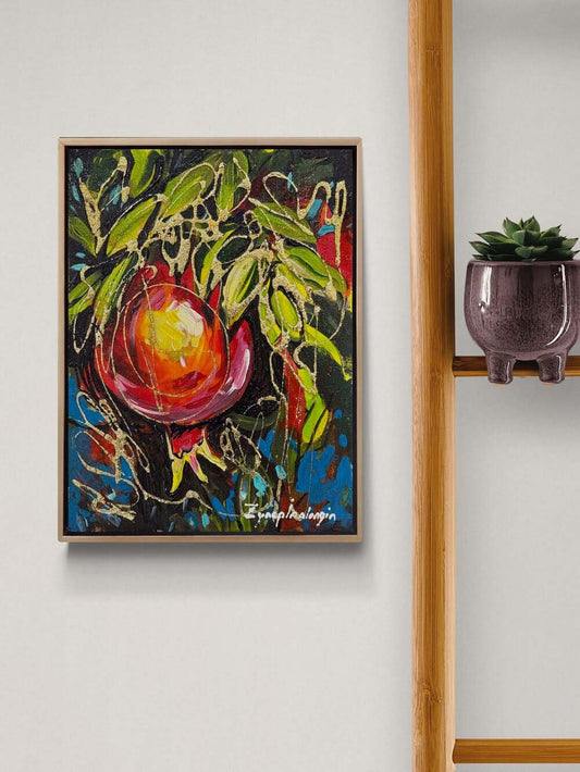 Işığın İçinde Nar Yağlı Boya Tablosu