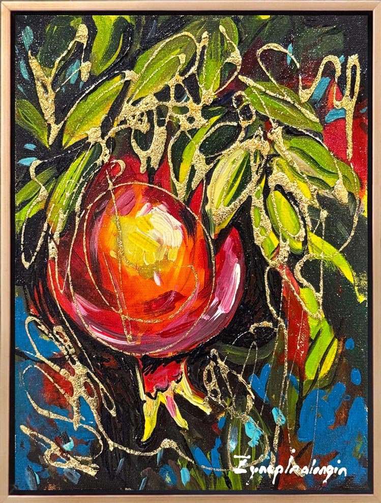 Işığın İçinde Nar Yağlı Boya Tablosu