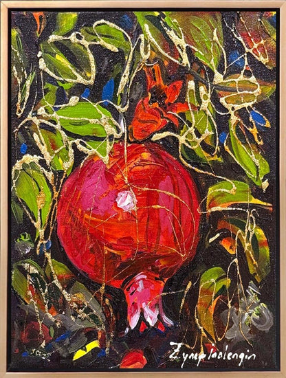 Dallardan Nar Yağlı Boya Tablosu