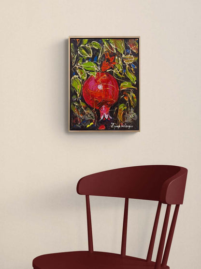 Dallardan Nar Yağlı Boya Tablosu