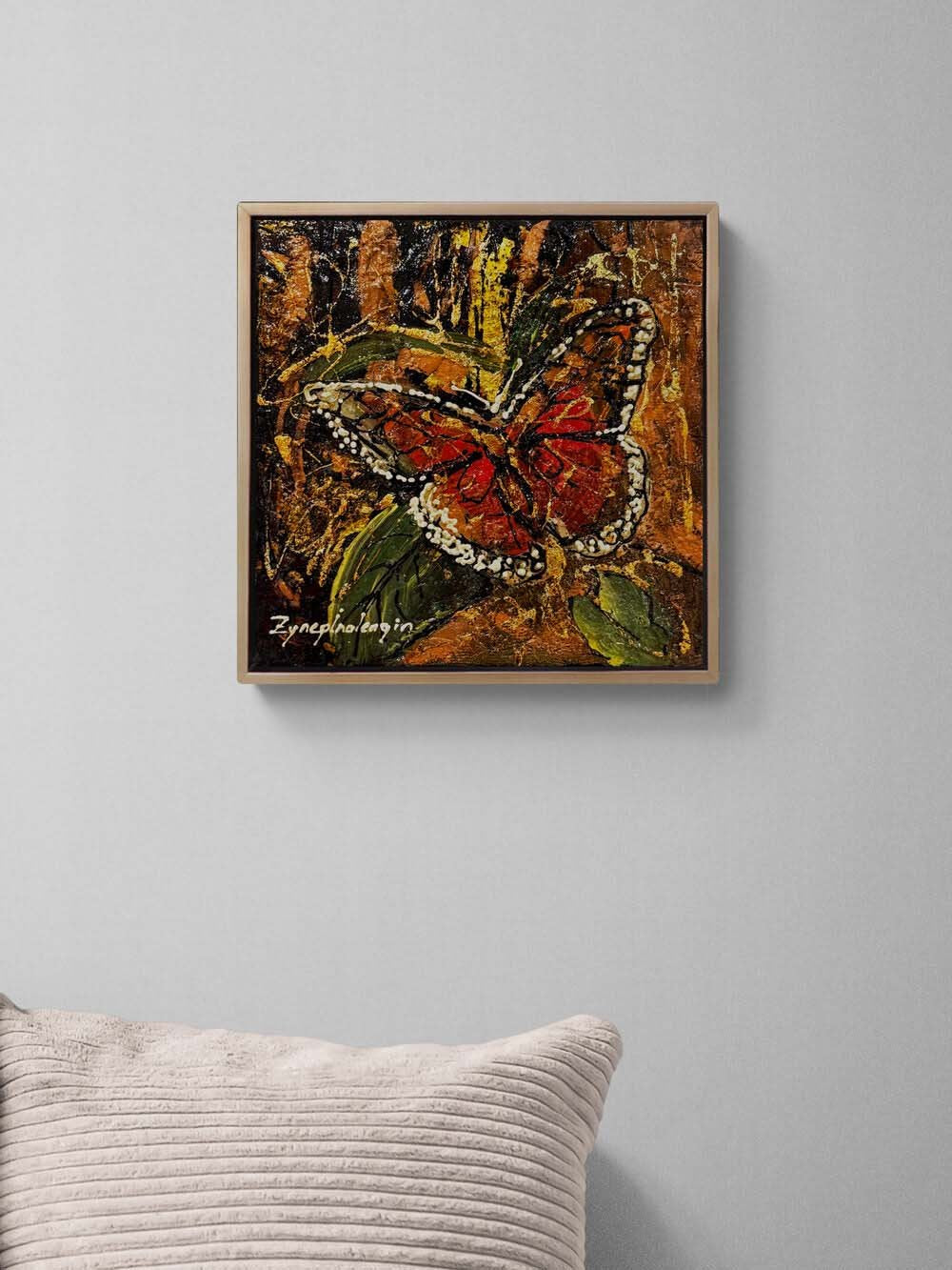 Bir Kelebeğin Rüyası Yağlı Boya Tablosu