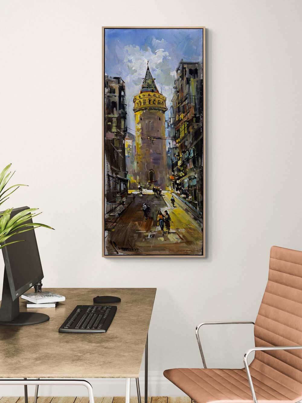 Kule Sokaklarında Yağlı Boya Tablosu