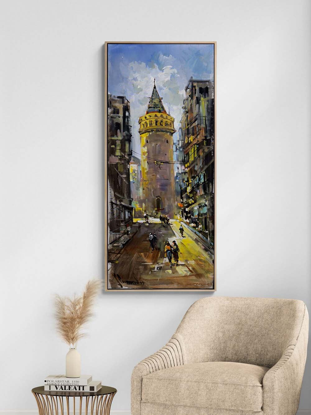 Kule Sokaklarında Yağlı Boya Tablosu