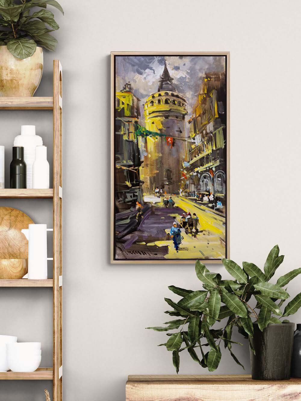 Galata'nın Yanında Yağlı Boya Tablosu