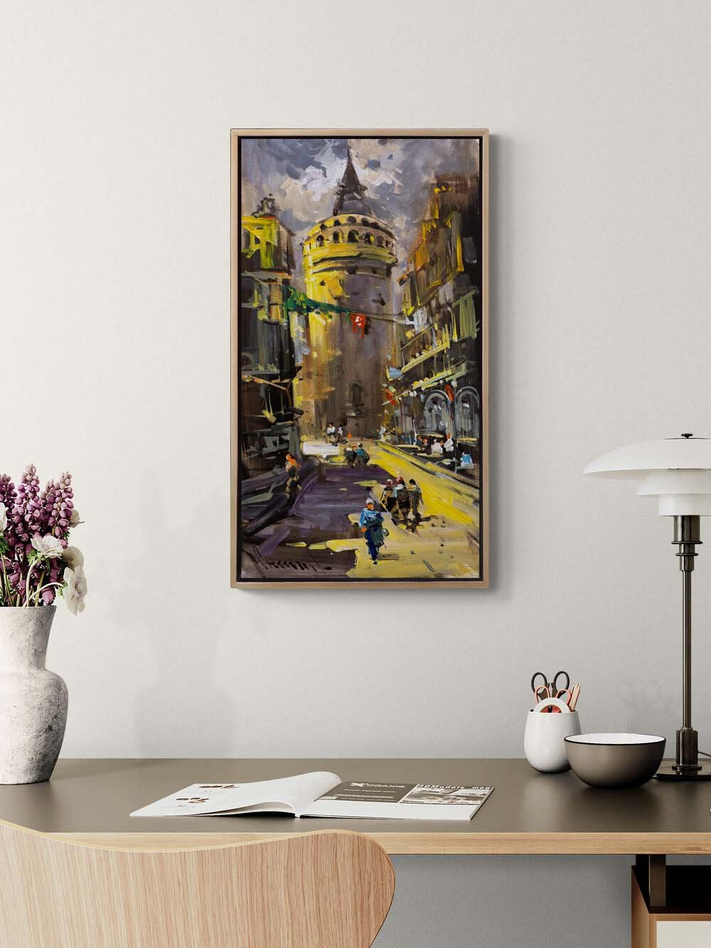 Galata'nın Yanında Yağlı Boya Tablosu