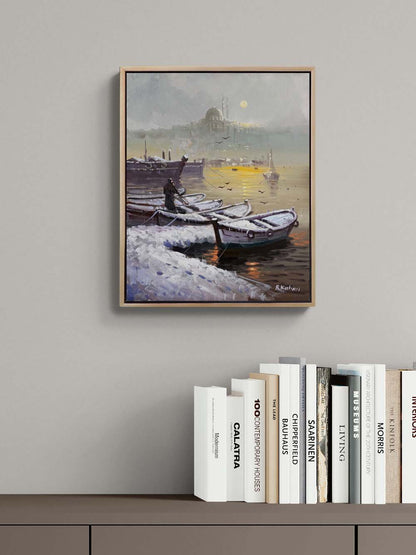 Kış Zamanı Boğaz Yağlı Boya Tablosu