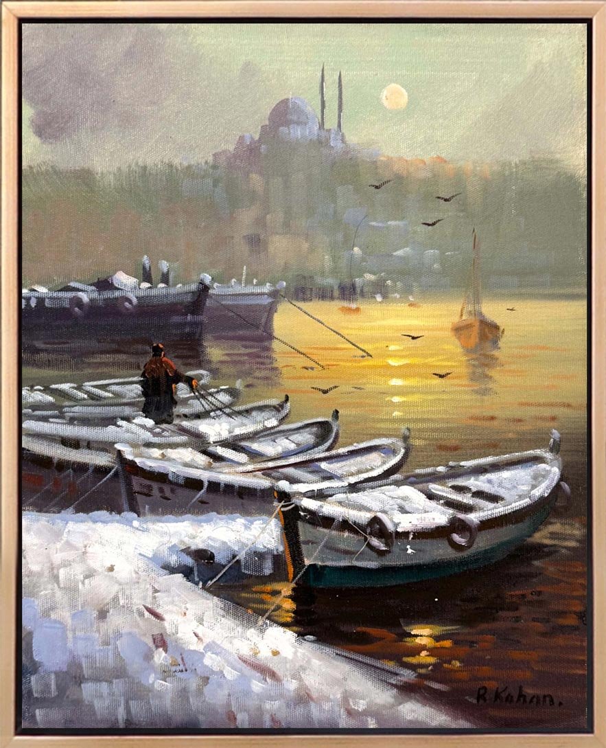 Kışın İstanbul'da Yağlı Boya Tablosu