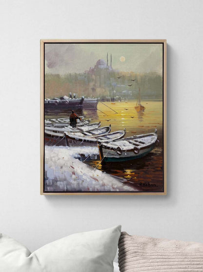 Kışın İstanbul'da Yağlı Boya Tablosu