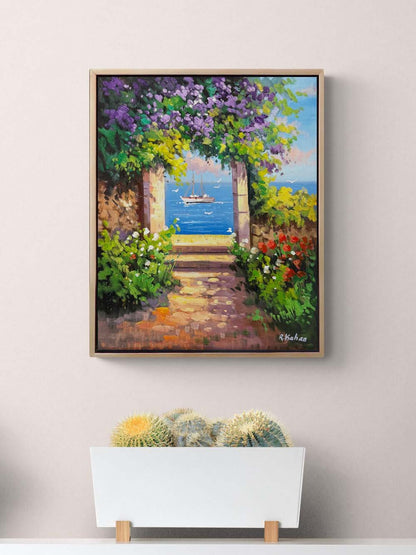 Kapının Ardındaki Işık Yağlı Boya Tablosu