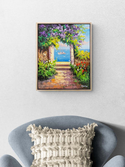 Kapının Ardındaki Işık Yağlı Boya Tablosu