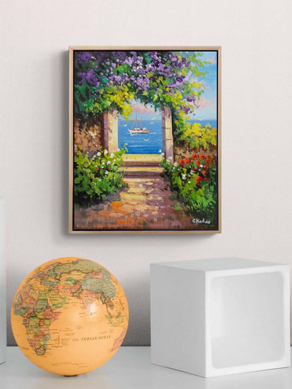 Kapının Ardındaki Işık Yağlı Boya Tablosu