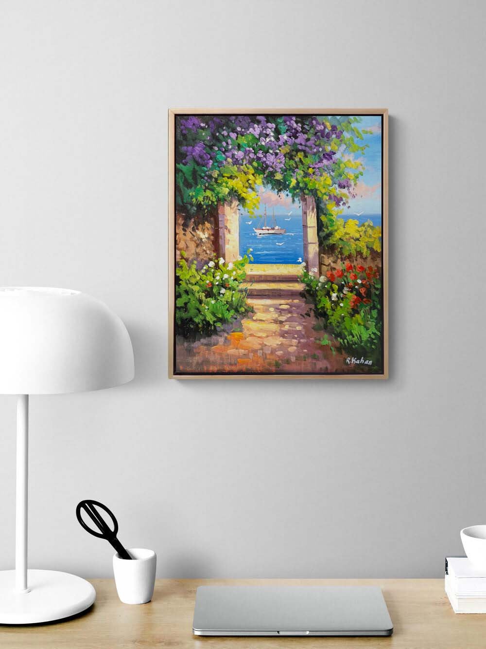 Kapının Ardındaki Işık Yağlı Boya Tablosu