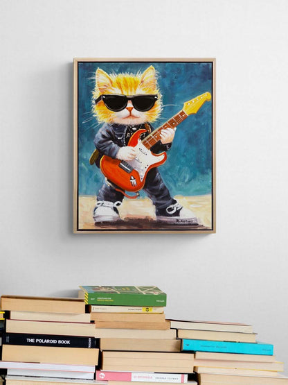 Kedi Star Yağlı Boya Tablosu