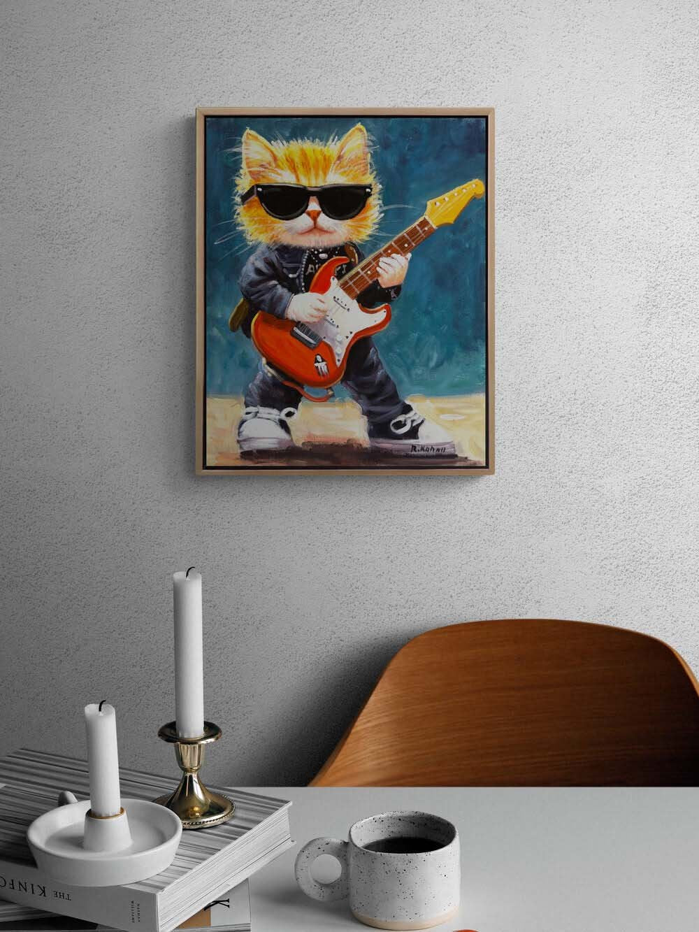 Kedi Star Yağlı Boya Tablosu