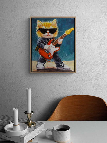 Kedi Star Yağlı Boya Tablosu