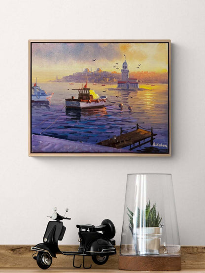 İstanbul Akşamı Yağlı Boya Tablosu