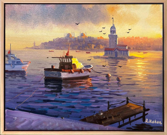 İstanbul Akşamı Yağlı Boya Tablosu