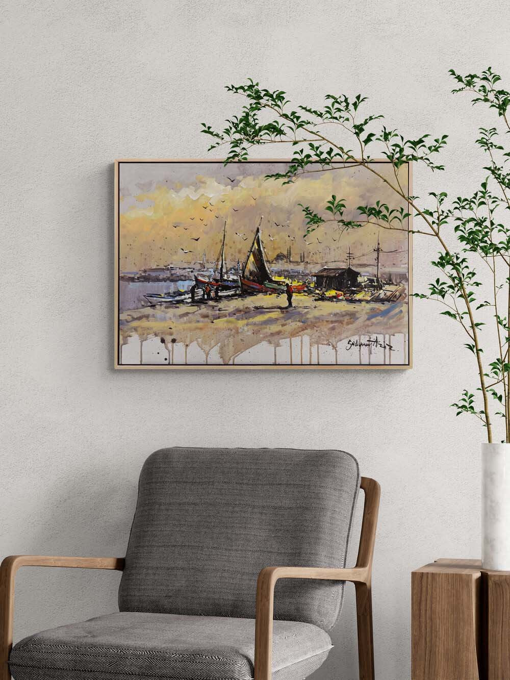 Bir Zamanlar Boğaz’da Yağlı Boya Tablosu