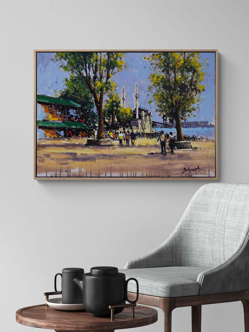 Ortaköy'de Hatıralar Yağlı Boya Tablosu