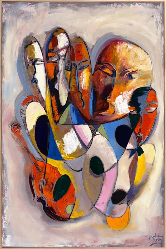Renklerde Yüzler Yağlı Boya Tablosu