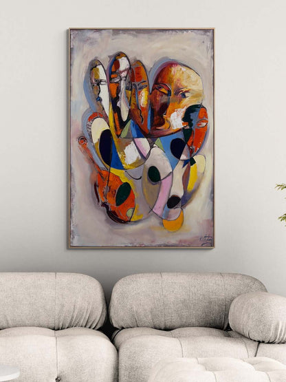 Renklerde Yüzler Yağlı Boya Tablosu