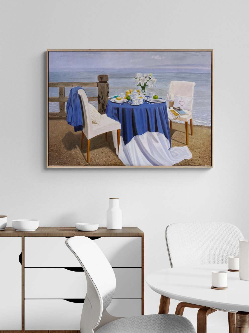 Deniz Kenarında Sabah Yağlı Boya Tablosu