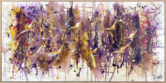 Kuşlarla Yansımalar Yağlı Boya Tablosu