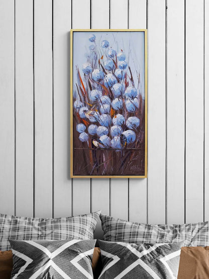 Modern Pamuk Tarlası Yağlı Boya Tablosu