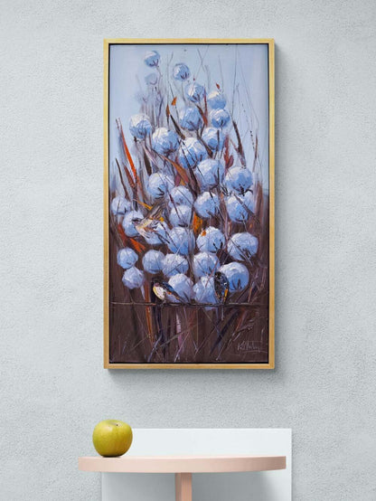 Modern Pamuk Tarlası Yağlı Boya Tablosu