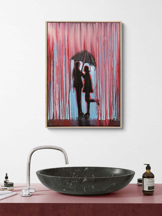 Yağmurun Kalbinde Yağlı Boya Tablosu