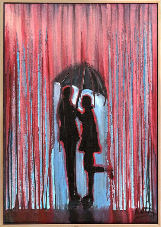 Yağmurun Kalbinde Yağlı Boya Tablosu