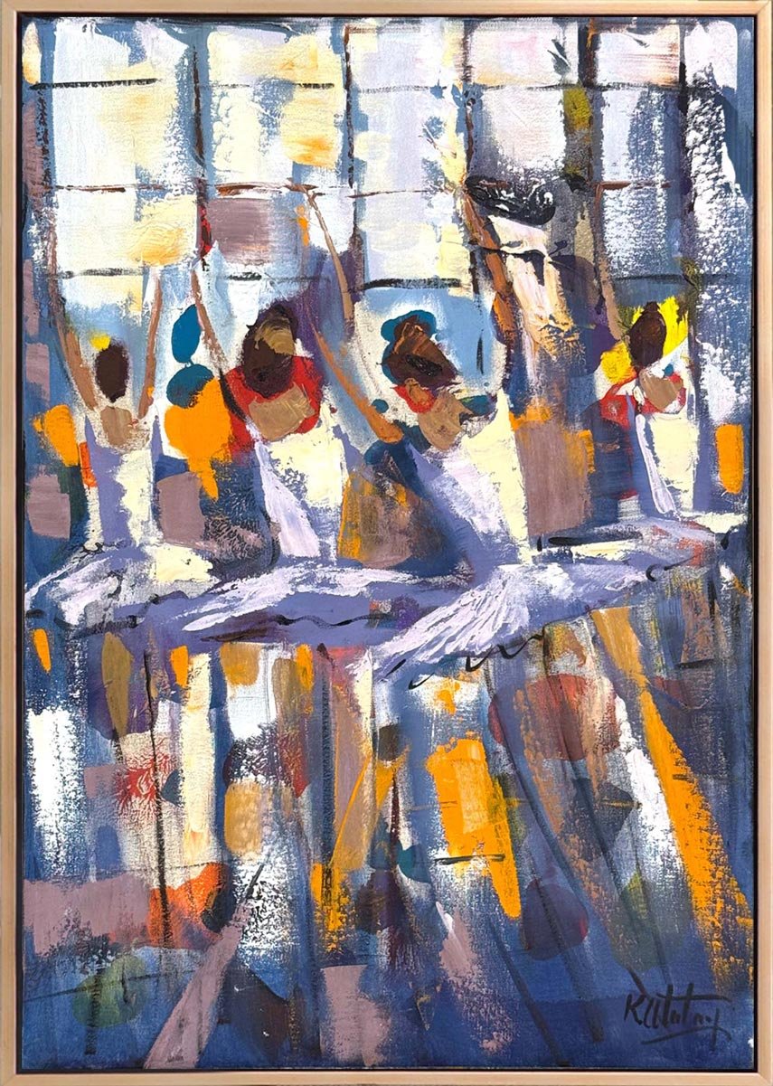 Işığın Bedeni Balerinler Yağlı Boya Tablosu