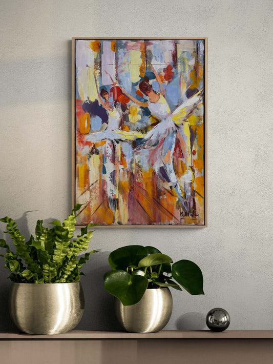 Ayışığında Balerinler Yağlı Boya Tablosu