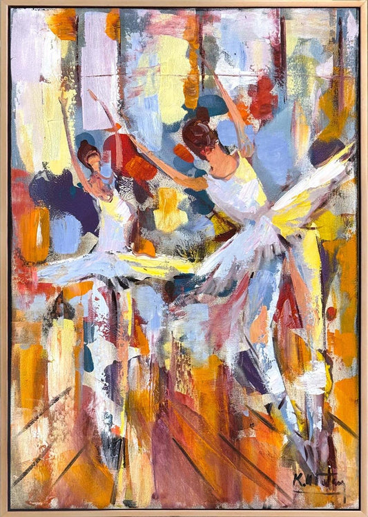 Ayışığında Balerinler Yağlı Boya Tablosu