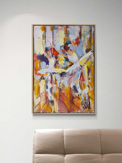 Ayışığında Balerinler Yağlı Boya Tablosu