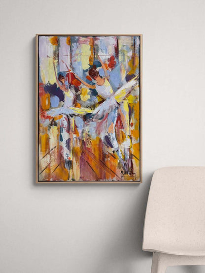 Ayışığında Balerinler Yağlı Boya Tablosu