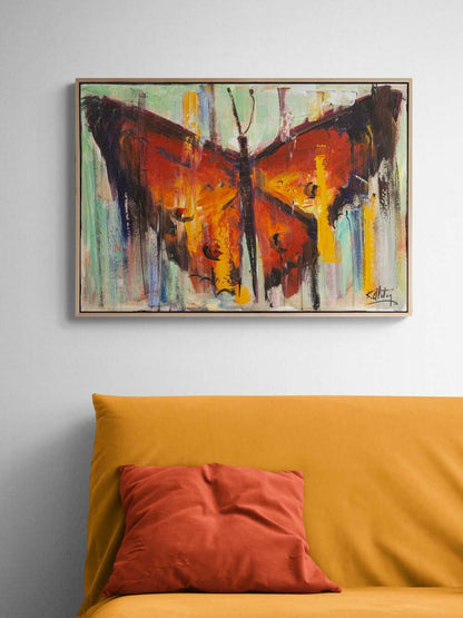 Kelebeğin Hikâyesi Yağlı Boya Tablosu