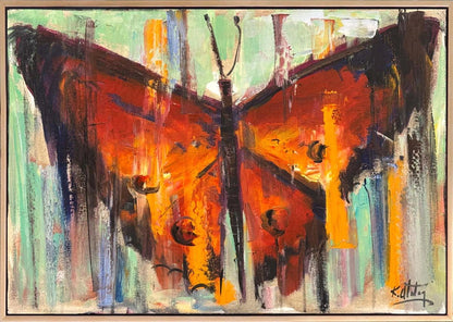 Kelebeğin Hikâyesi Yağlı Boya Tablosu