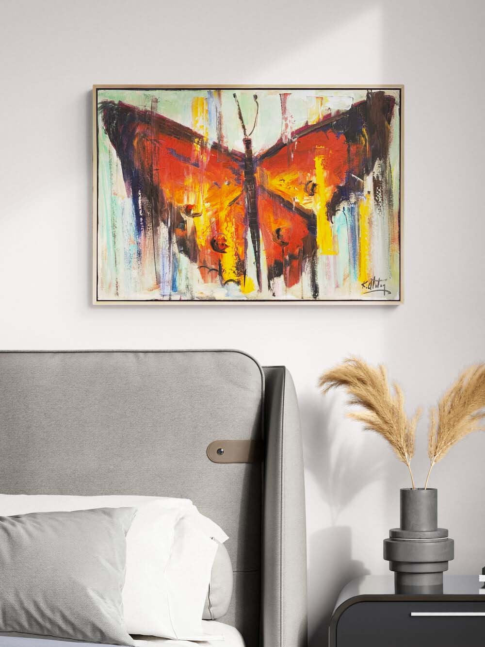 Kelebeğin Hikâyesi Yağlı Boya Tablosu