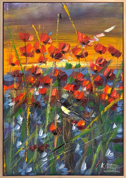 Gelinciklerin Fısıltısı Yağlı Boya Tablosu