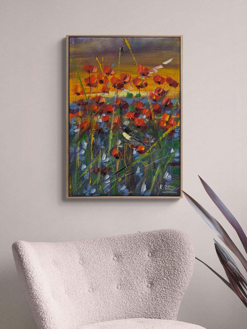 Gelinciklerin Fısıltısı Yağlı Boya Tablosu